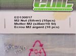 EDIT ALLOY SILVER ANODISED M3 NYLOC NUTS (PK10)